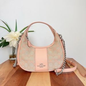NWT Coach Carmen Mini Crossbody In‎ Signature Jacquard